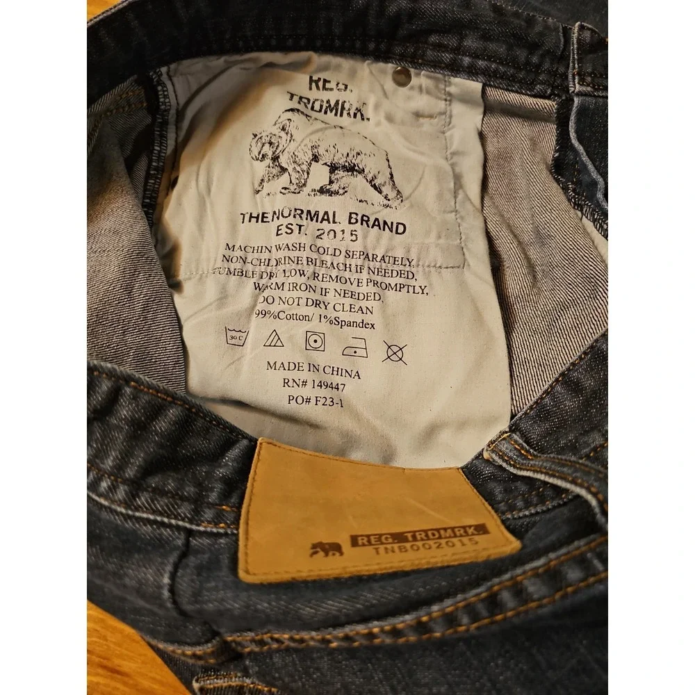 The Normal Brand The Normal Jean Men's Dark Wash Stretch Denim Size 36x28